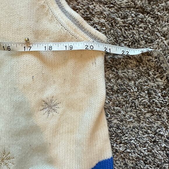 WHITE STAG Ugly Christmas Snowman Knit Vest Size XL 16/18 Festive Holidays Party - Picture 7 of 9